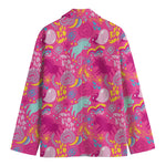 Pink Girly Unicorn Print Men's Blazer