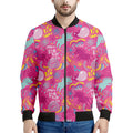 Pink Girly Unicorn Print Men's Bomber Jacket
