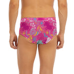Pink Girly Unicorn Print Men's Briefs