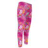 Pink Girly Unicorn Print Men's Compression Pants