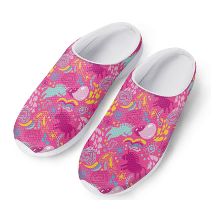 Pink Girly Unicorn Print Mesh Casual Shoes