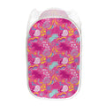 Pink Girly Unicorn Print Mesh Laundry Hamper