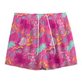 Pink Girly Unicorn Print Mesh Shorts