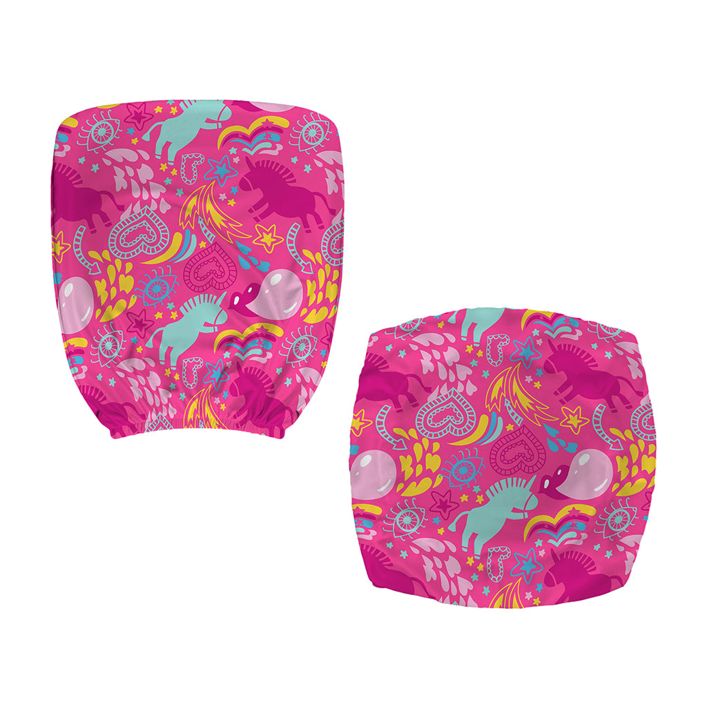 Pink Girly Unicorn Print Office Chair Cover