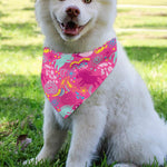 Pink Girly Unicorn Print Over The Collar Dog Bandana