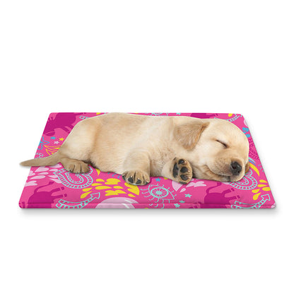 Pink Girly Unicorn Print Pet Cooling Mat Cover