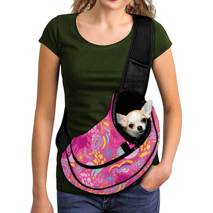 Pink Girly Unicorn Print Pet Sling Carrier