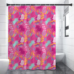 Pink Girly Unicorn Print Premium Shower Curtain