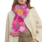 Pink Girly Unicorn Print Scarf