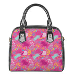 Pink Girly Unicorn Print Shoulder Handbag