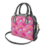 Pink Girly Unicorn Print Shoulder Handbag