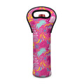 Pink Girly Unicorn Print Single Neoprene Wine Tote