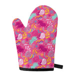 Pink Girly Unicorn Print Single Oven Mitt