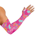 Pink Girly Unicorn Print Sun Protection Arm Sleeves
