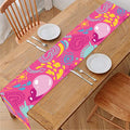 Pink Girly Unicorn Print Table Runner