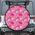 Pink Girly Unicorn Print Tire Cover
