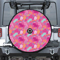 Pink Girly Unicorn Print Tire Cover With Camera Hole