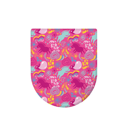 Pink Girly Unicorn Print Toilet Lid Cover