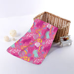 Pink Girly Unicorn Print Towel