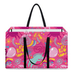 Pink Girly Unicorn Print Utility Tote Bag