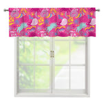 Pink Girly Unicorn Print Window Valance