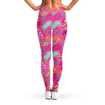 Pink Girly Unicorn Print Women's Leggings