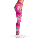 Pink Girly Unicorn Print Women's Leggings