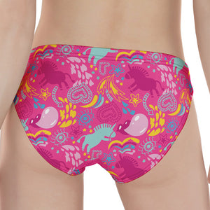 Pink Girly Unicorn Print Women's Panties