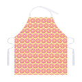 Pink Glazed Donut Pattern Print Adjustable Apron