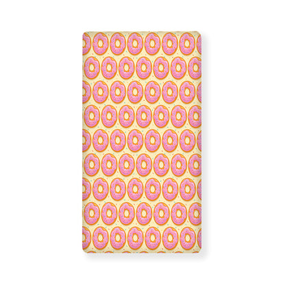 Pink Glazed Donut Pattern Print Baby Crib Sheet