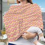 Pink Glazed Donut Pattern Print Baby Seat Cover