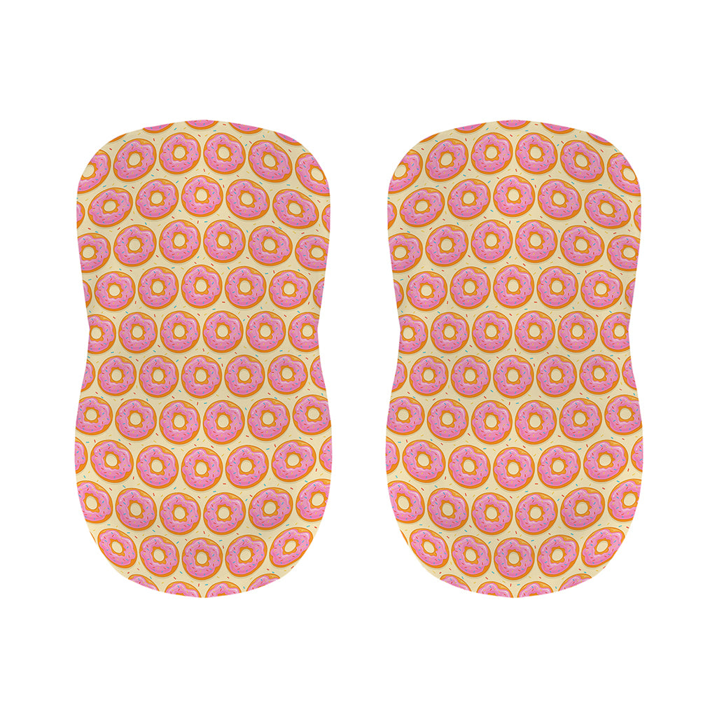 Pink Glazed Donut Pattern Print Bar Stool Covers