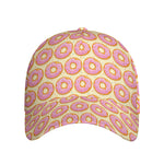 Pink Glazed Donut Pattern Print Baseball Cap