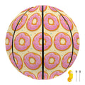 Pink Glazed Donut Pattern Print Basketball