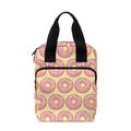 Pink Glazed Donut Pattern Print Bible Tote Bag