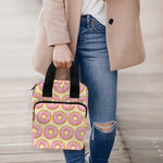 Pink Glazed Donut Pattern Print Bible Tote Bag