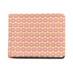 Pink Glazed Donut Pattern Print Bifold Wallet