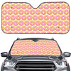 Pink Glazed Donut Pattern Print Car Windshield Sun Shade