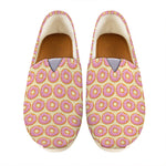 Pink Glazed Donut Pattern Print Casual Shoes