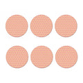 Pink Glazed Donut Pattern Print Coaster Set