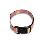 Pink Glazed Donut Pattern Print Dog Collar