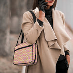 Pink Glazed Donut Pattern Print Double Strap Bible Bag