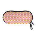 Pink Glazed Donut Pattern Print Glasses Case