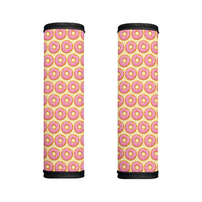 Pink Glazed Donut Pattern Print Handle Covers