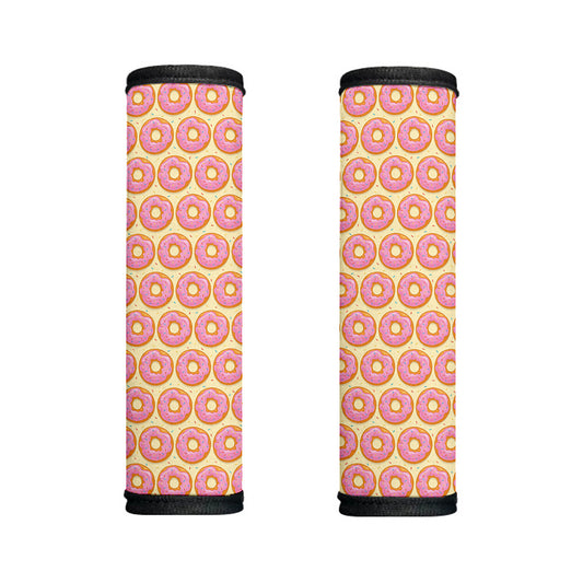 Pink Glazed Donut Pattern Print Handle Covers