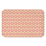 Pink Glazed Donut Pattern Print Indoor Door Mat