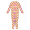 Pink Glazed Donut Pattern Print Jumpsuit