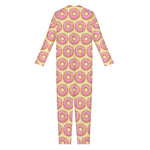 Pink Glazed Donut Pattern Print Jumpsuit