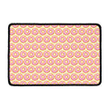 Pink Glazed Donut Pattern Print Kitchen Mat
