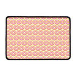 Pink Glazed Donut Pattern Print Kitchen Mat